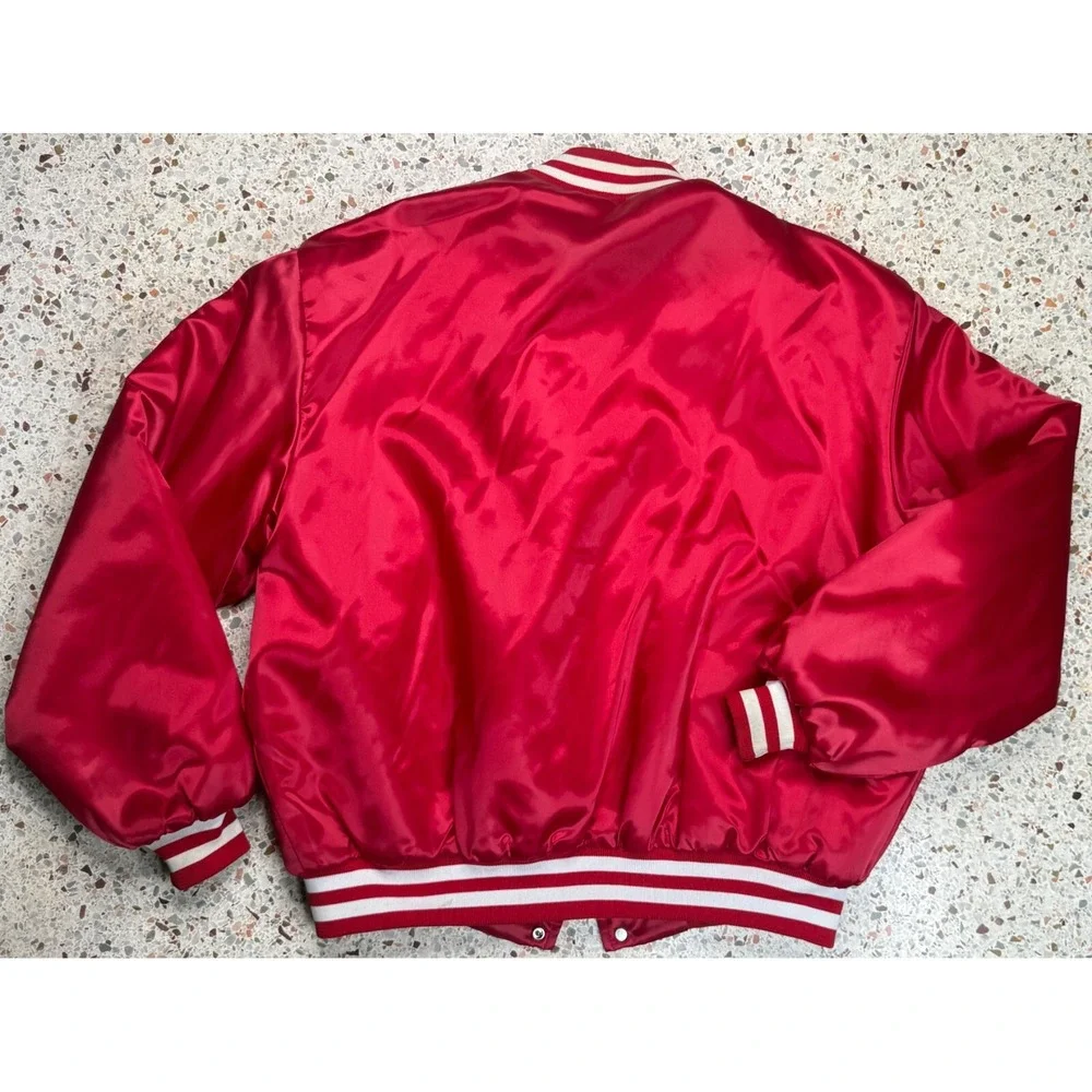 Swingster NCAA Indiana Vtg‎ Men's Embroidered Quilted Bomber Jacket Size XXL